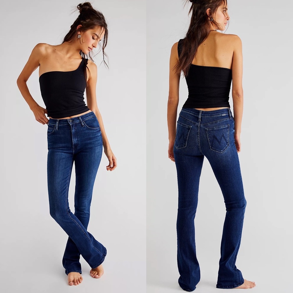 MOTHER High Waisted Runaway Jeans in Tongue In Cheek Wash Size 26